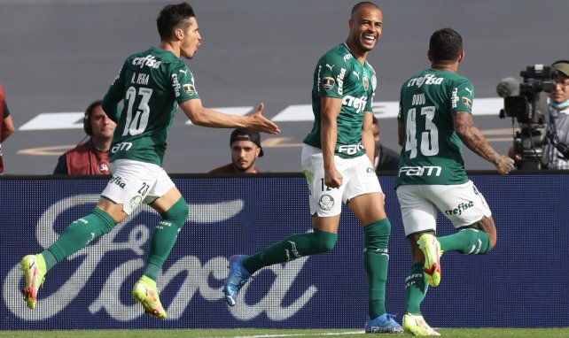 Les joueurs de Palmeiras célèbrent en finale de Copa Libertadores contre Flamengo