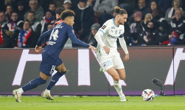 Adrien Rabiot en action avec l'OM. 