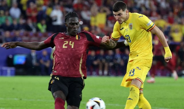 Amadou Onana en action avec la Belgique à l'Euro 2024