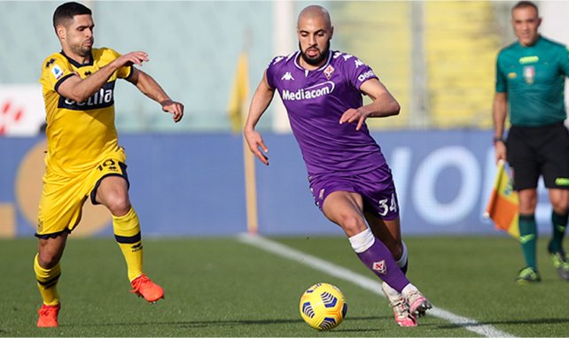 Sofyan Amrabat sous les couleurs de la Fiorentina