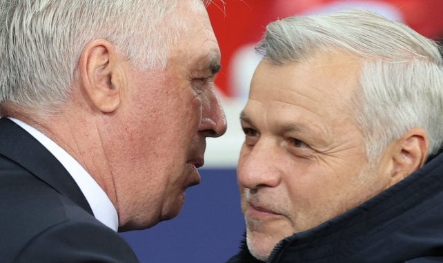 Carlo Ancelotti et Bruno Genesio