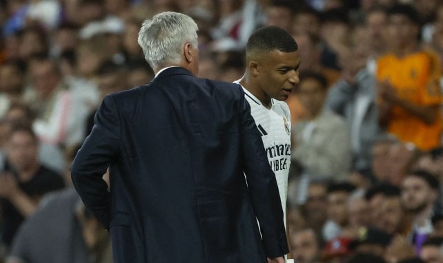 Carlo Ancelotti et Kylian Mbappé