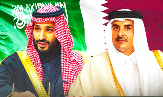 Le prince héritier Mohammed ben Salmane et l'Emir Tamim ben Hamad Al Thani