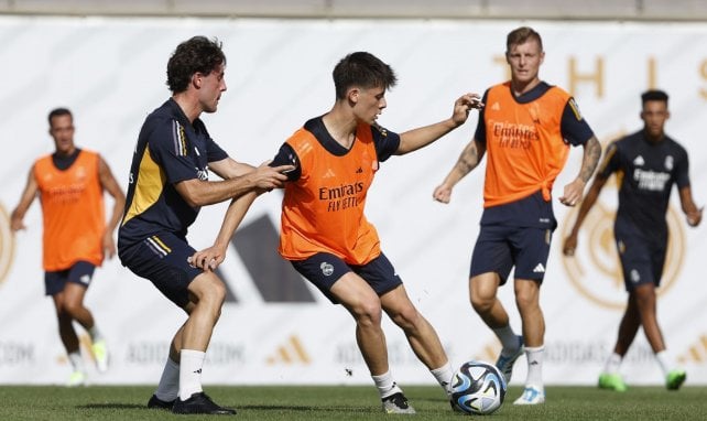 Güler à l'entraînement avec le Real Madrid