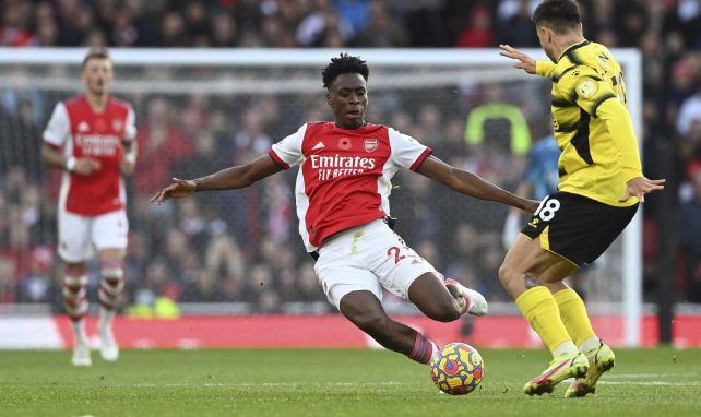Albert Sambi Lokonga avec Arsenal en Premier League