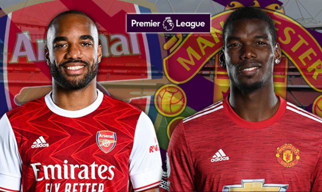 Alexandre Lacazette (Arsenal) et Paul Pogba (Manchester United)