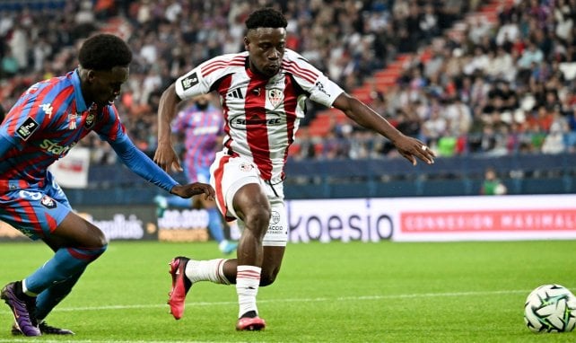 Arsène Kouassi en action avec l'AC Ajaccio