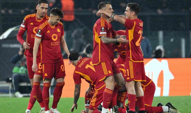 La joie des joueurs de l'AS Roma