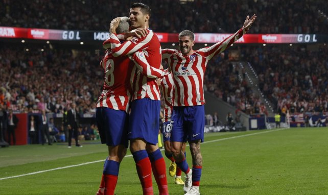 Álvaro Morata célèbre son but avec l'Atlético de Madrid