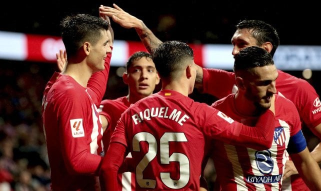 Les joueurs de l'Atlético de Madrid célèbrent un but