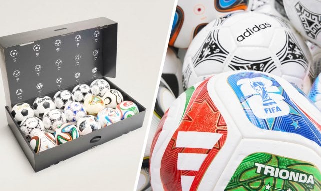 Le coffret ultime des 15 ballons de match officiels de la Coupe du Monde en édition ultra limitée !