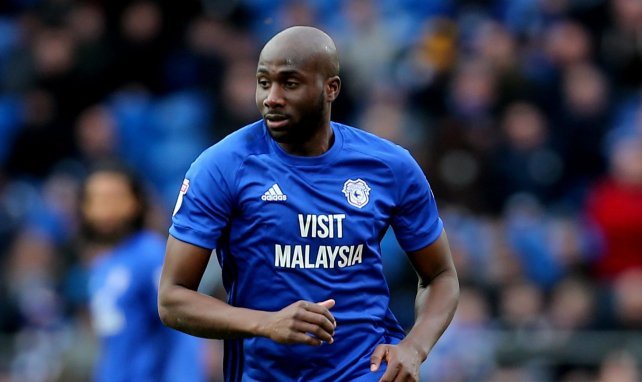 Souleymane Bamba en action avec Cardiff City