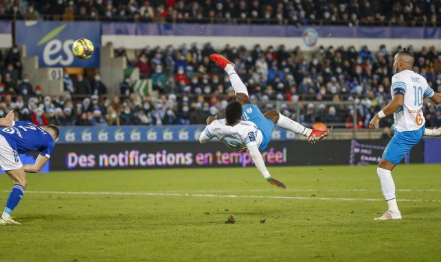Bamba Dieng a marqué d'un sublime ciseau acrobatique contre Strasbourg