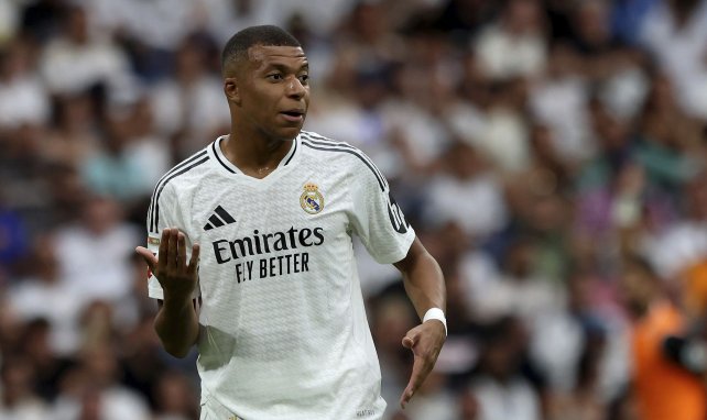 Kylian Mbappé lors de son début au Bernabéu face à Valladolid