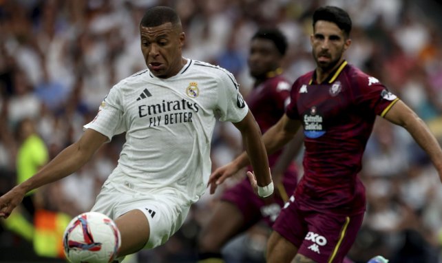 Kylian Mbappé, lors de ses débuts au Bernabéu face à Valladolid.