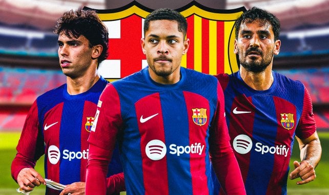 João Félix, Vitor Roque et Ilkay Gündogan avec le FC Barcelone