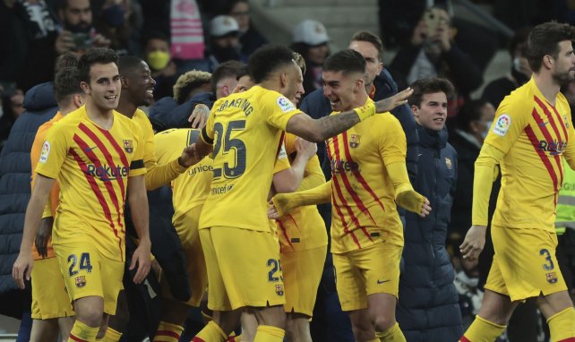 Les joueurs du Barça célèbrent un but au Camp Nou