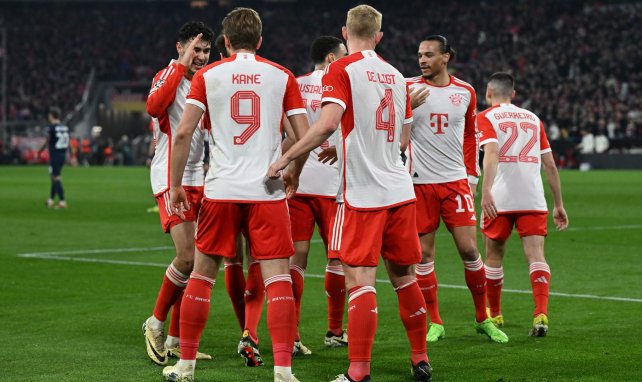 Les joueurs du Bayern célèbrent face à la Lazio