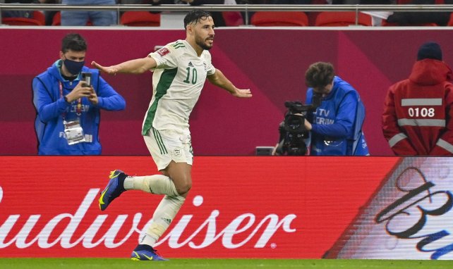 Youcef Belaïli lors de la Coupe Arabe remportée par l'Algérie