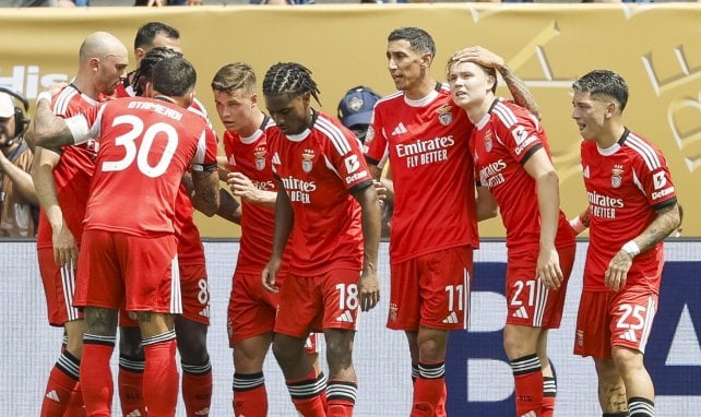 La joie des joueurs de Benfica