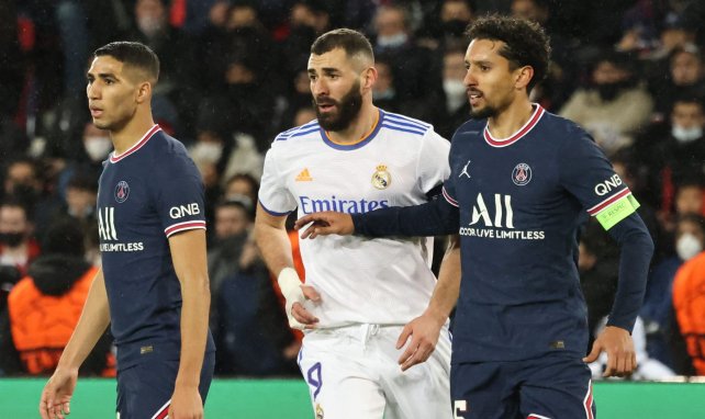 Karim Benzema, coincé par la défense parisienne