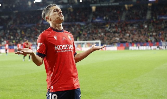 Bryan Zaragoza, buteur contre le Barça avec Osasuna