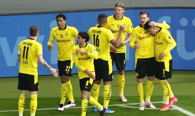 Les joueurs du Borussia Dortmund célébrant un but
