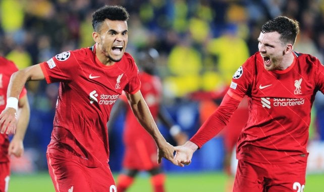Luis Diaz (à gauche) sous les couleurs de Liverpool.