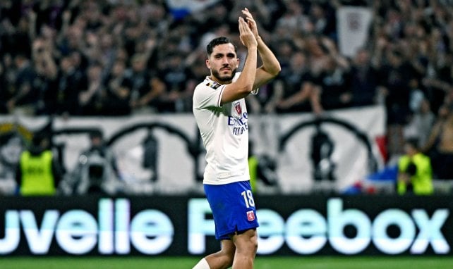 Rayan Cherki lors de son dernier match avec l'OL