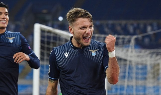 Ciro Immobile célèbre un but avec la Lazio