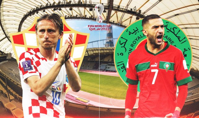 Le croate Luka Modric et le marocain Hakim Ziyech