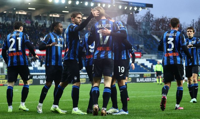 Les joueurs de l'Atalanta Bergame célèbrent leur victoire face à La Spezia