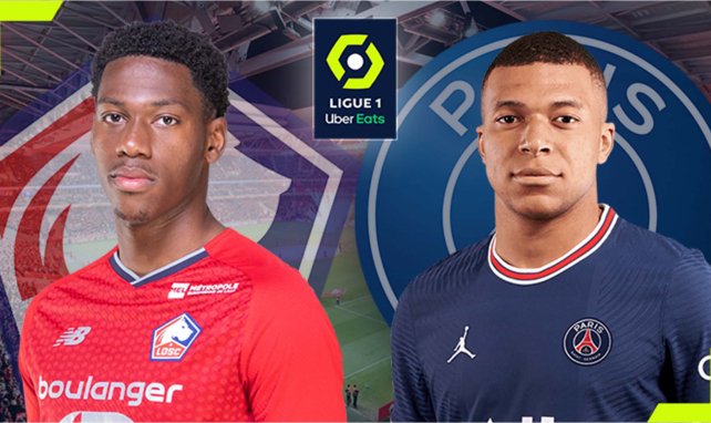 Jonathan David (LOSC) et Kylian Mbappé (PSG)
