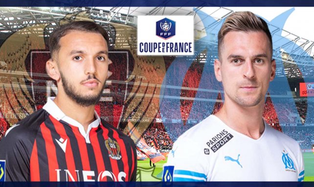 Amine Gouiri (Nice) et Arkadiusz Milik (Marseille)