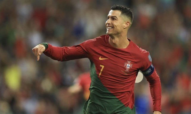 Cristiano Ronaldo, buteur avec le Portugal contre la Slovaquie