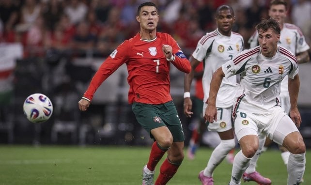 Cristiano Ronaldo face à la Hongrie