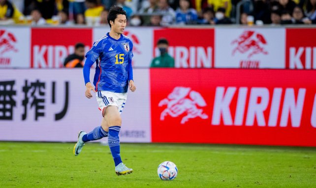 Daichi Kamada en action avec le Japon. 