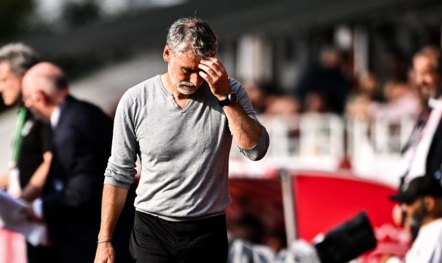 Olivier Dall'Oglio sur le banc de Saint-Etienne