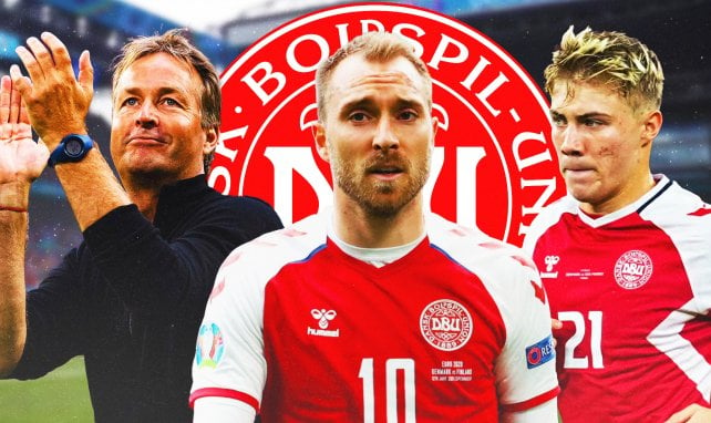 Hjulmand, Eriksen et Hojlund avec le Danemark