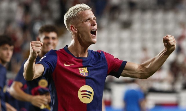 Dani Olmo, buteur pour son premier match avec le FC Barcelone contre le Rayo Vallecano.