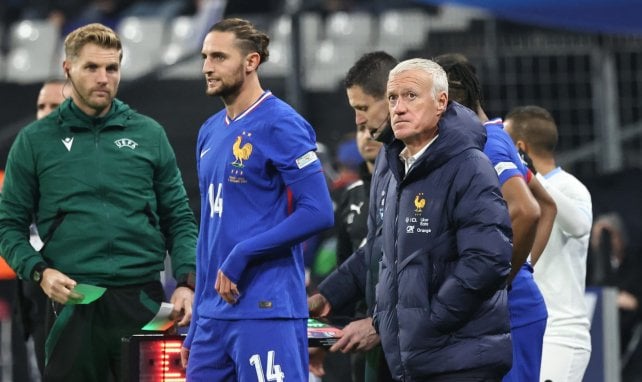 Didier Deschamps avec Adrien Rabiot