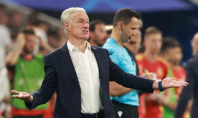 Didier Deschamps lors de la demi-finale contre l'Espagne