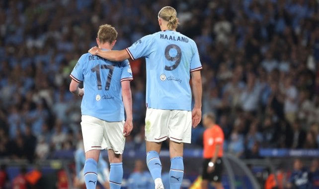 Kevin de Bruyne et Erling Haaland lors de la finale de la Ligue des Champions