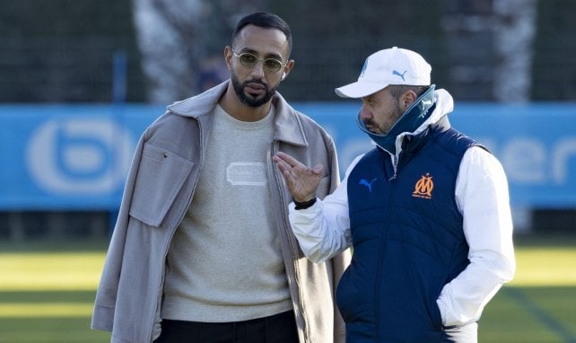 Medhi Benatia et Roberto De Zerbi à l'entrainement à l'OM