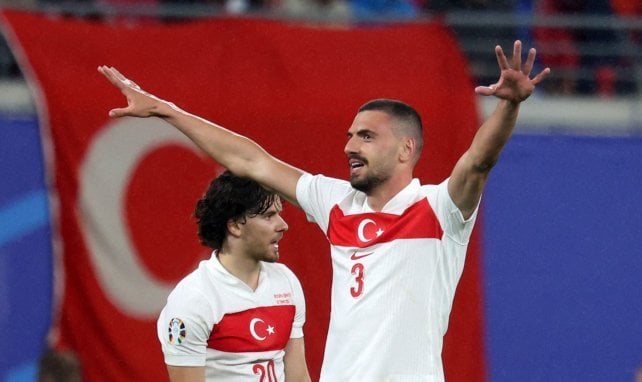 Merih Demiral célèbre un de ses buts contre l'Autriche à l'Euro 2024