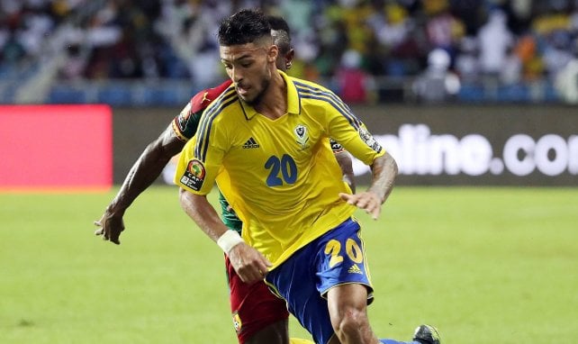 Denis Bouanga sous le maillot du Gabon