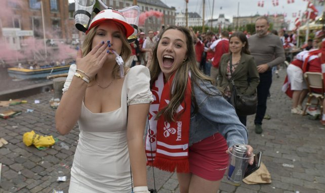 De nombreux supporters sont venus célébrer l'entrée en lice du Danemark à Copenhague