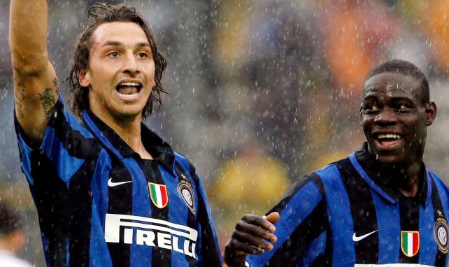Balotelli et Zlatan avec l'Inter Milan