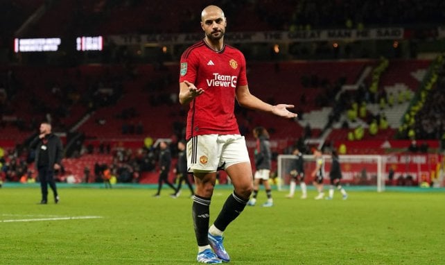 Sofyan Amrabat avec Manchester United