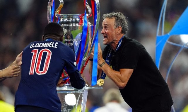 Luis Enrique avec le PSG et Dembélé